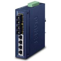 ISW-621 4-портовый промышленный Ethernet-коммутатор IP30 Slim Type + 2-портовый 100Base-FX(SC) (-10–60 C), сертификат UL