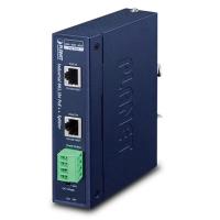 IPOE-173S IP30, промышленный однопортовый сплиттер 10/100/1000T 802.3bt PoE++ — 12 В и 24 В (-40~75 градусов C, 802.3bt тип 4 PD, совместимый с PoH)