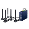 LCG-300-NR-US Промышленный сотовый шлюз LoRaWAN + 5G NR с 5 портами 10/100/1000T — US915 МГц