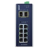 IGS-10020MT IP30 Industrial L2+/L4 8-портовый 1000T + 2-портовый 1G/2.5G SFP полностью управляемый коммутатор (от -40 до 75 C, двойной резервный вход питания на клеммной колодке 12~48 В постоянного тока, кольцо ERPS, 1588, Modbus TCP