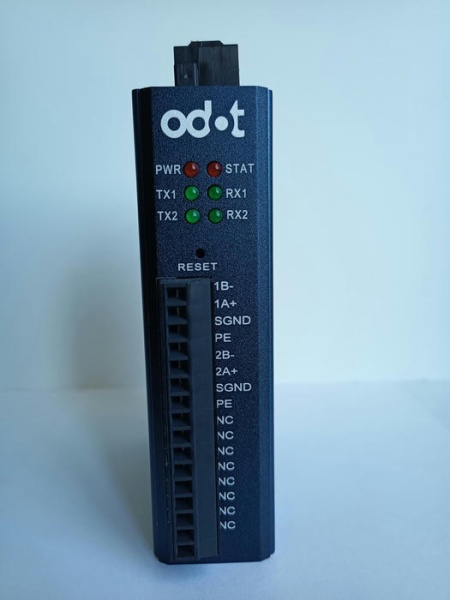 ODOT-S2E2 Промышленный шлюз 2 порта RS485 устройств Modbus RTU в сеть Ethernet 2 порта Modbus TCP
