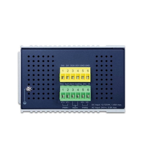 IGS-12040MT IP30 Industrial 8* 10/100/1000TP + 2* 100/1G SFP + 2*100/1G/2,5G SFP полностью управляемый Ethernet-коммутатор (от -40 до 75 C, двойной резервный вход питания на клеммной колодке 12~72 В пост. тока, 2* DI, 2*DO, кольцо ERPS, 1588 PTP TC